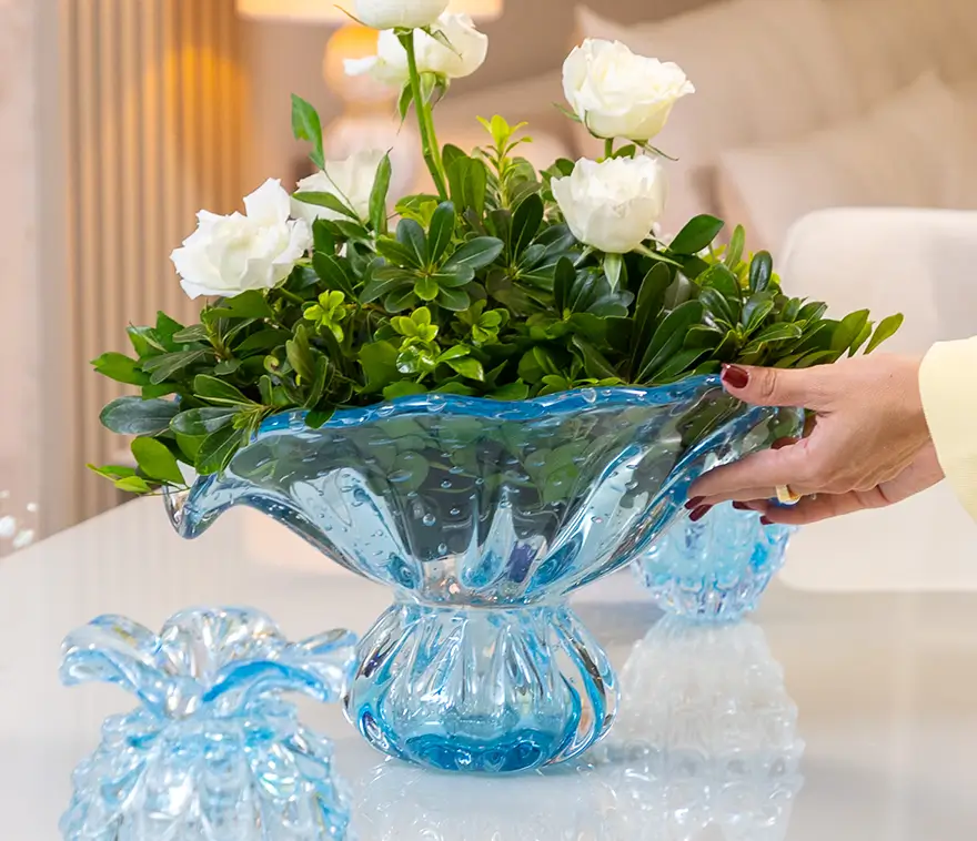 Cristais Tavares Murano Centro de Mesa Jolie Aquamarine 1 (1)