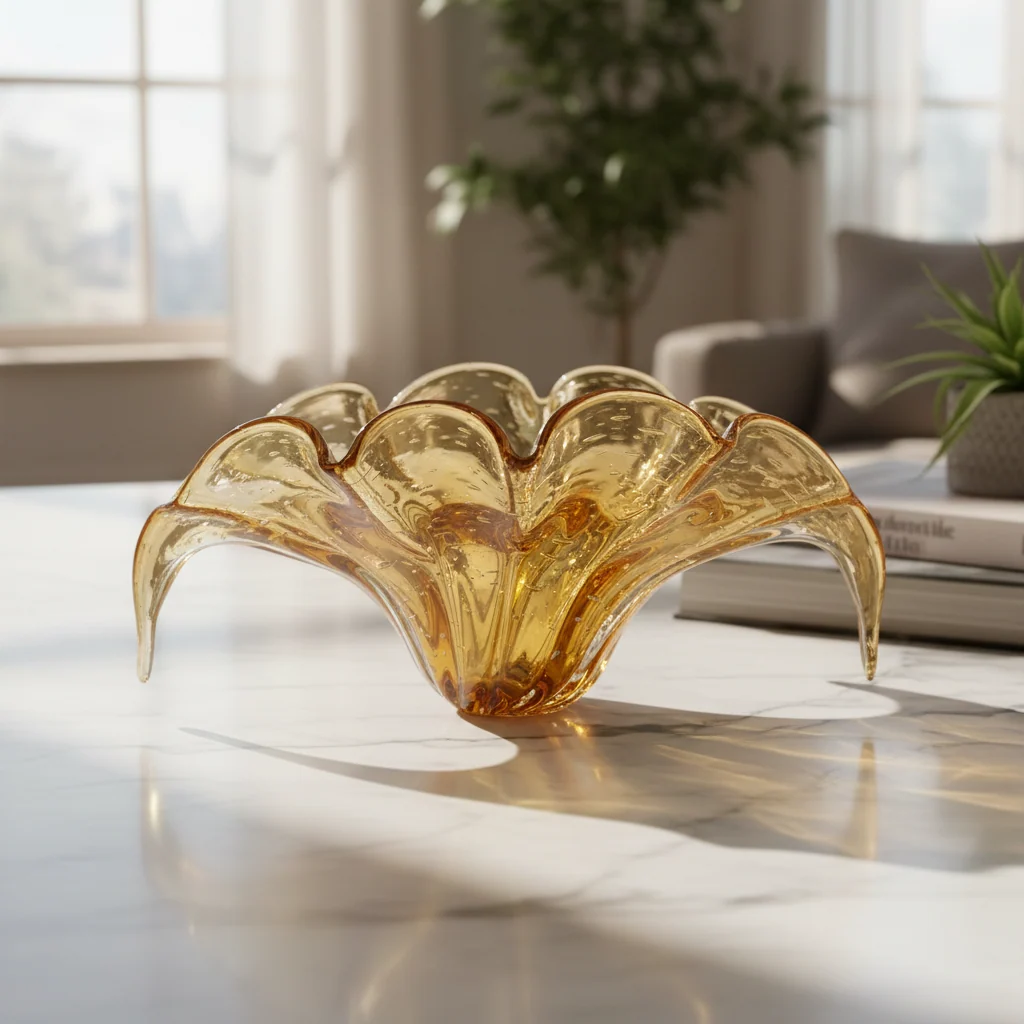 Centro De Mesa De Decoração Em Murano Clara Ambar